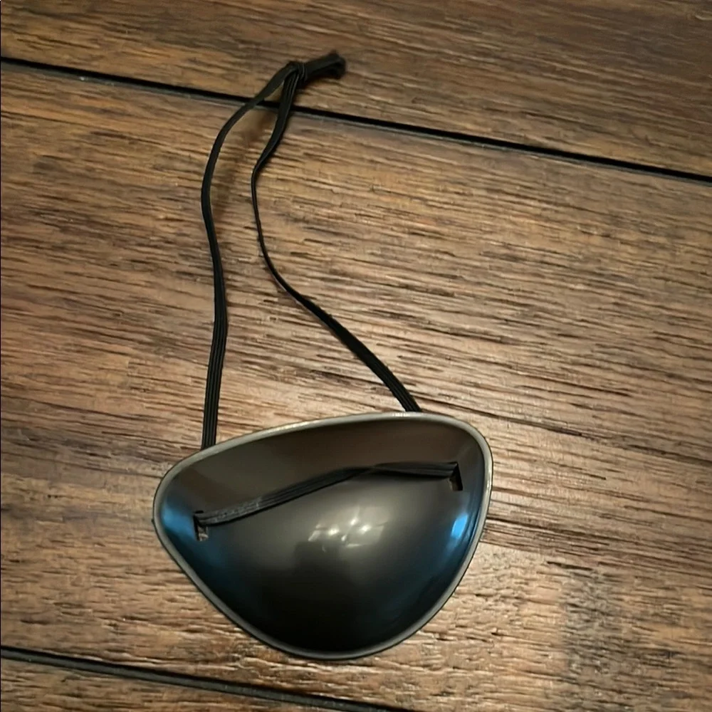 Black Plastic Eye Patch Pirate Costume Accessory